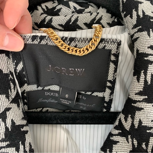 J.Crew Houndstooth Double Breasted Blazer Jacket - Picture 7 of 12